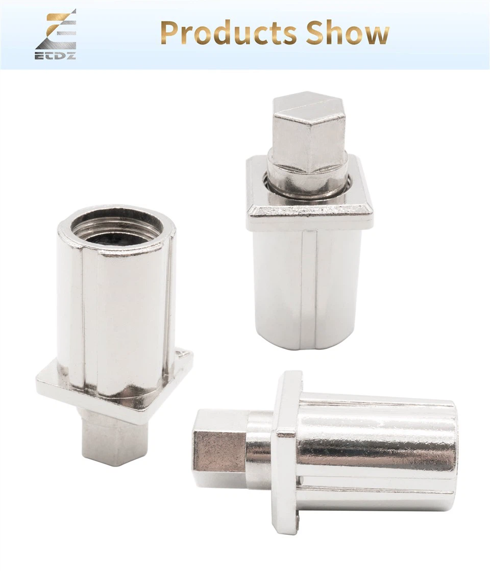 Square Zinc Chrome Plate Foot Insert